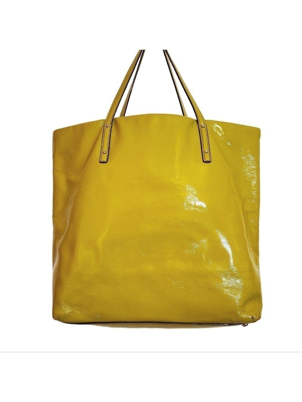 Kate Spade Yellow Patent Leather Large Shopper Tote Bag - Picture 5 of 12